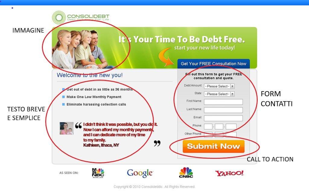 landing page esempio